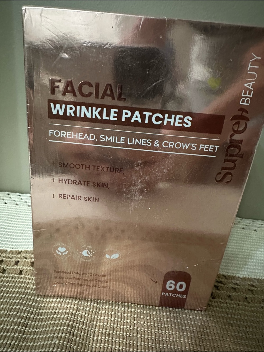 SUPRE Rose Gold Facial Wrinkle Patches - 60 Count